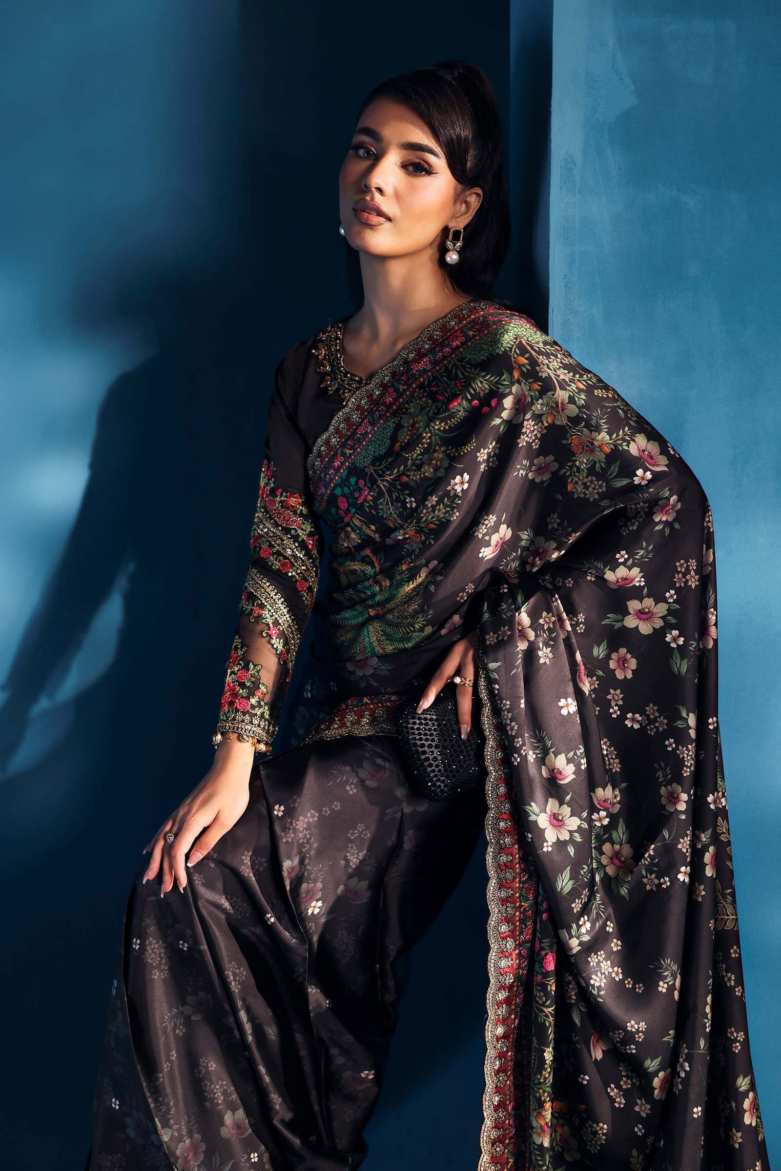 Maria B | Pre fall Dresses | MPS-W25-01 C - by Libasekhas UK - Registered Vendor of : Maria B - 100% Original Designer Dress