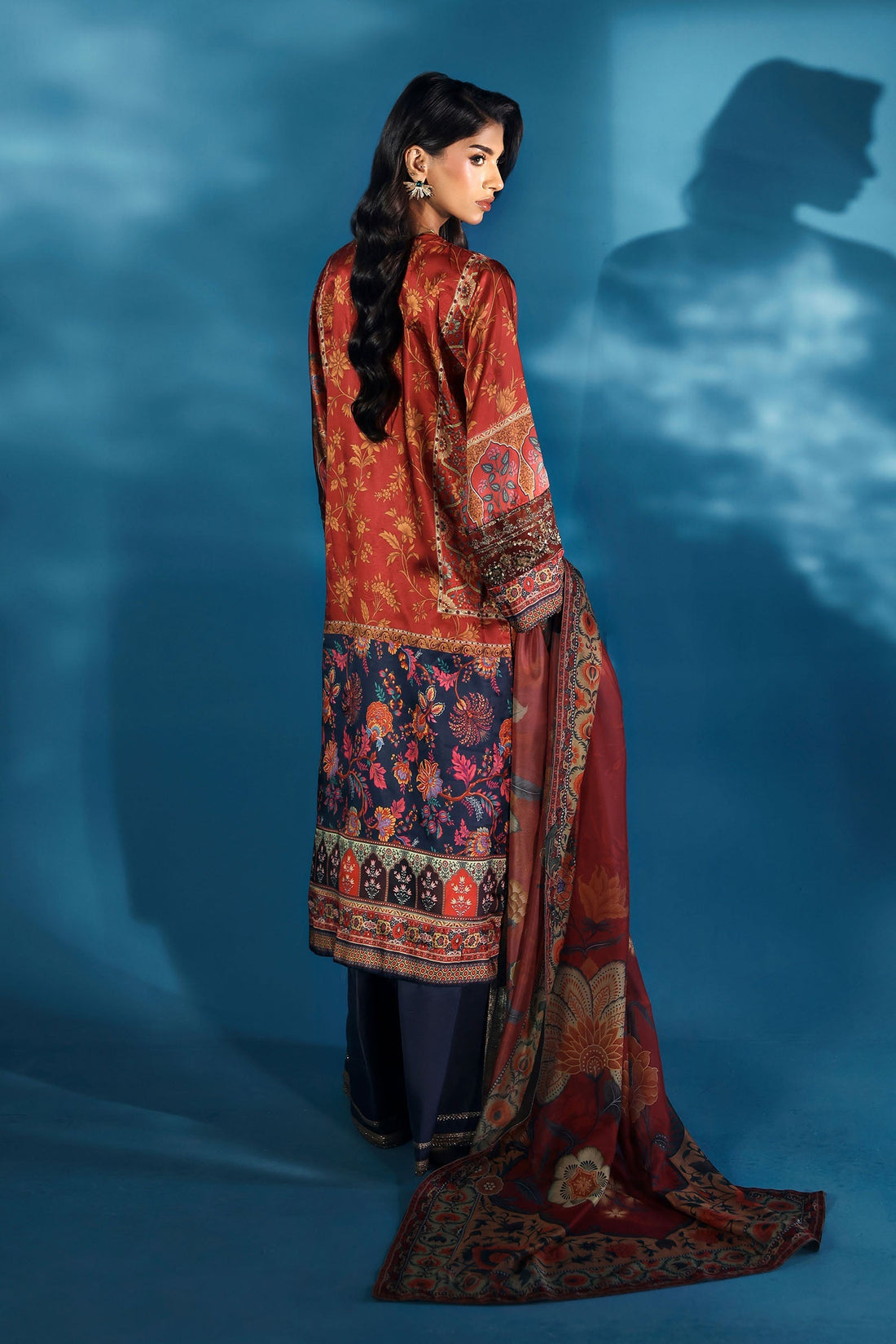 Maria B | Pre fall Dresses |  MPS-W25-08 R - by Libasekhas UK - Registered Vendor of : Maria B - 100% Original Designer Dress