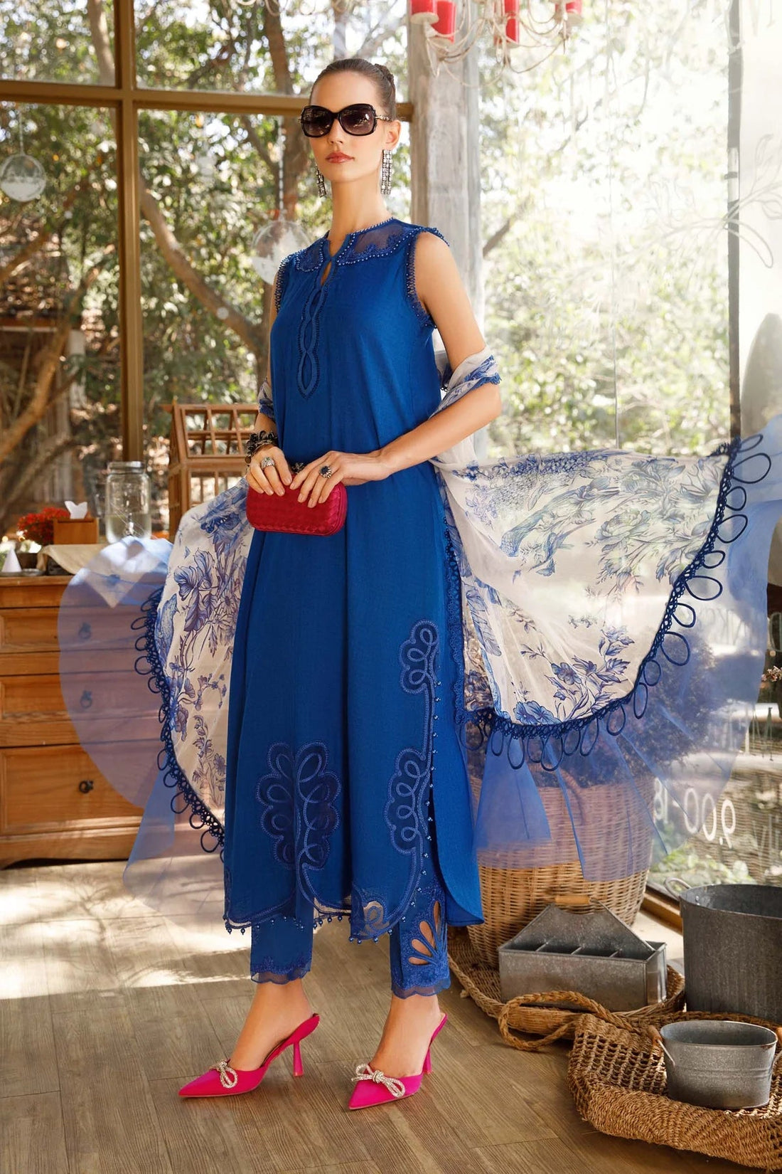 Maria B | M Prints | MPT-1704-B - by Libasekhas UK - Registered Vendor of : Maria B - 100% Original Designer Dress