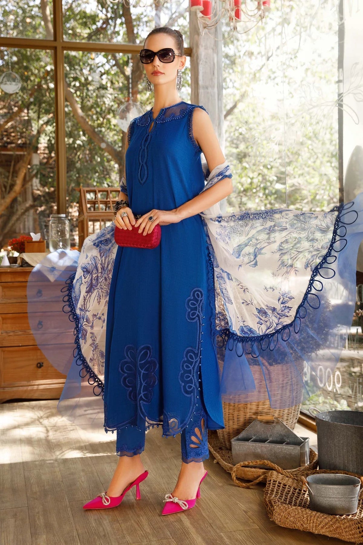 Maria B | M Prints | MPT-1704-B - by Libasekhas UK - Registered Vendor of : Maria B - 100% Original Designer Dress