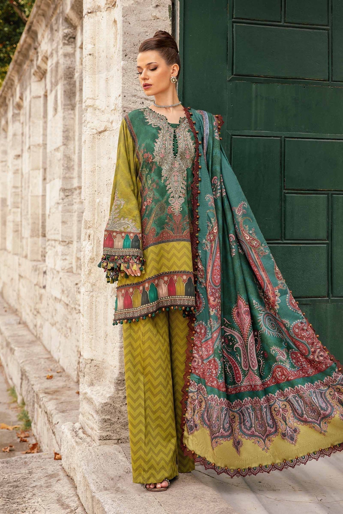 Maria B | M Prints Fall Edit 24 | MPT-2305-A - by - Libasekhas UK - Registered Vendor of : Maria B - 100% Original Designer Dresss