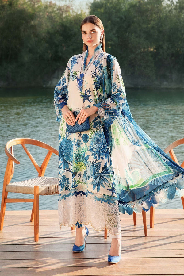 Maria B | M Prints 25 | MPT-2510-B - by - Libasekhas UK - Registered Vendor of : Maria B - 100% Original Designer Dresss