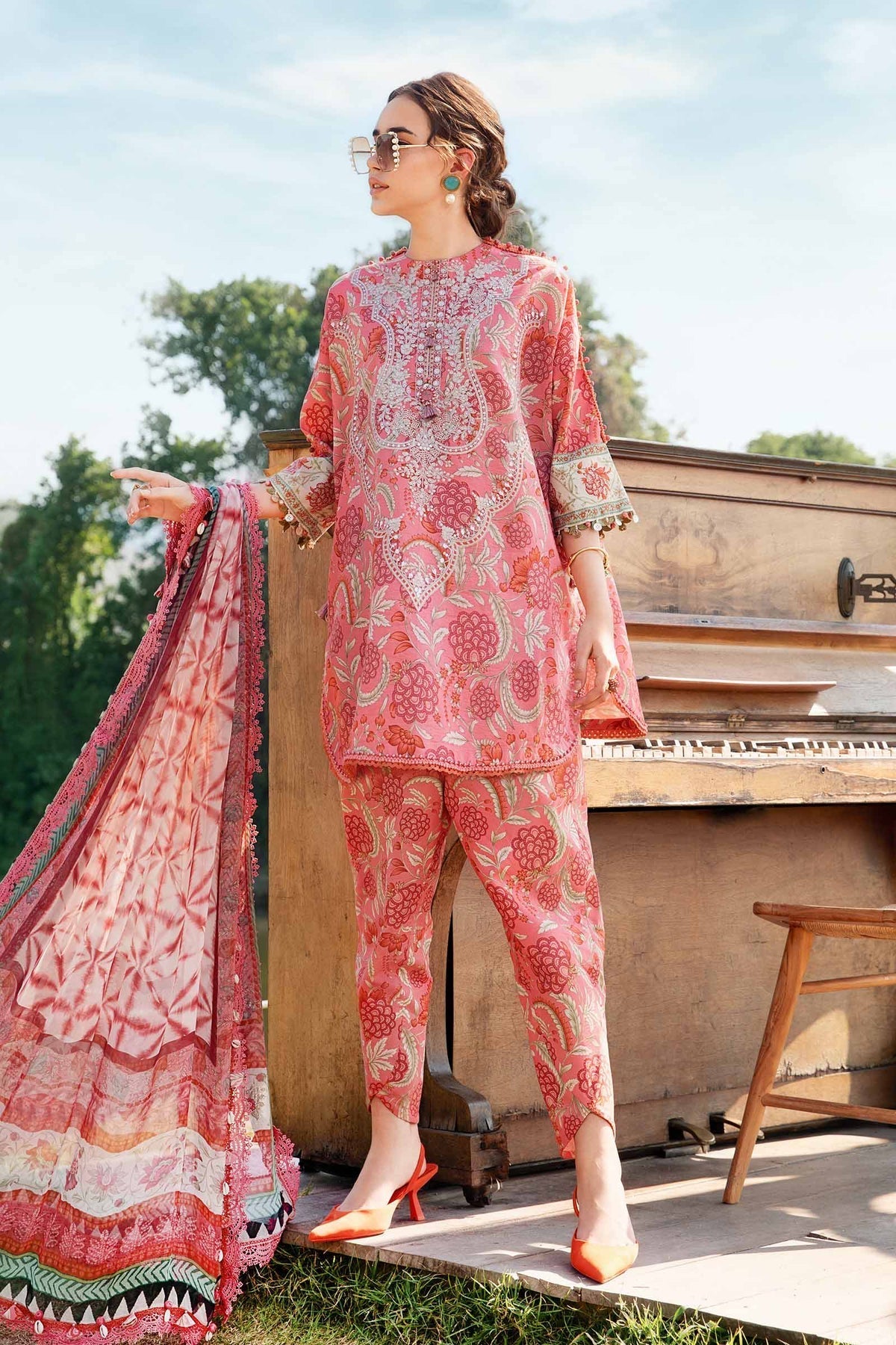 Maria B | M Prints 25 | MPT-2513-A - Ladies Clothes -  Libasekhas