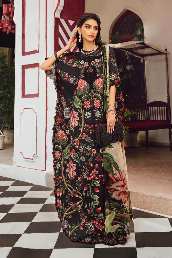 Maria B | M Prints Winter 25 |  MPT-2709-B - by Libasekhas UK - Registered Vendor of : Maria B - 100% Original Designer Dress