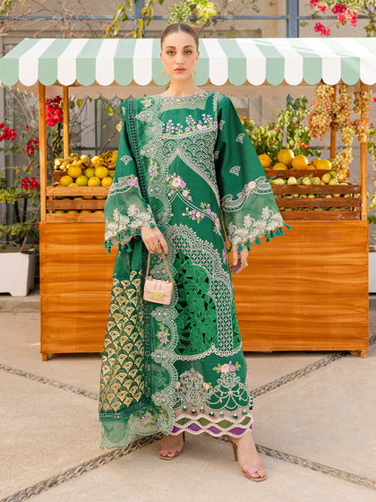 Parishay | Monaco Luxury Lawn 25 | MS-09 - by - Libasekhas UK - Registered Vendor of : Parishay - 100% Original Designer Dresss