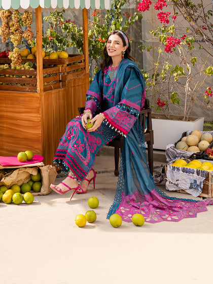 Parishay | Monaco Luxury Lawn 25 | MS-11 - by - Libasekhas UK - Registered Vendor of : Parishay - 100% Original Designer Dresss