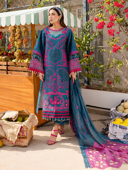 Parishay | Monaco Luxury Lawn 25 | MS-11 - by - Libasekhas UK - Registered Vendor of : Parishay - 100% Original Designer Dresss