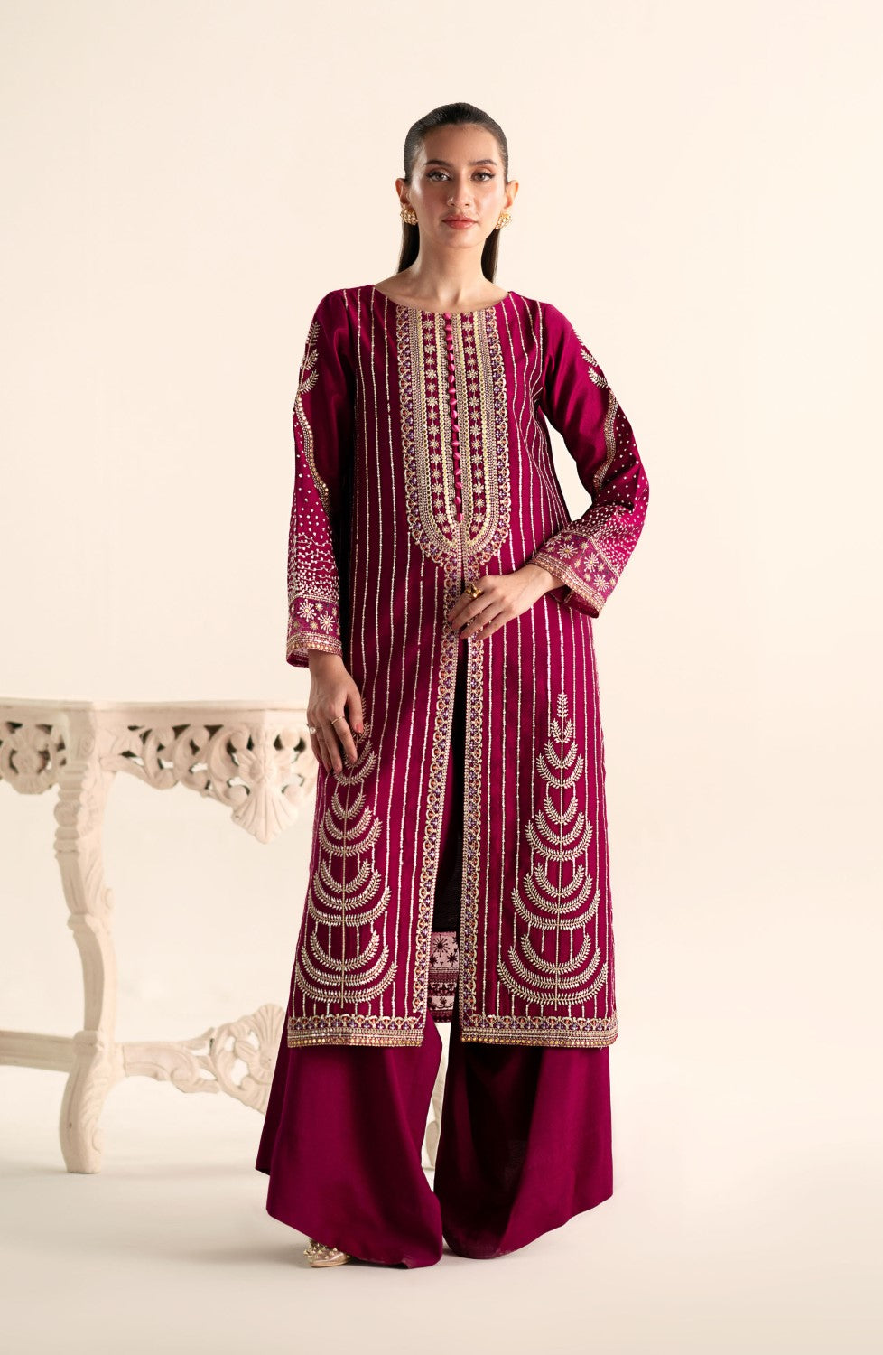 Maryum N Maria | Lagom Ready to Wear | VIOLET - MS-24214 - by - Libasekhas UK - Registered Vendor of : Maryum N Maria - 100% Original Designer Dresss