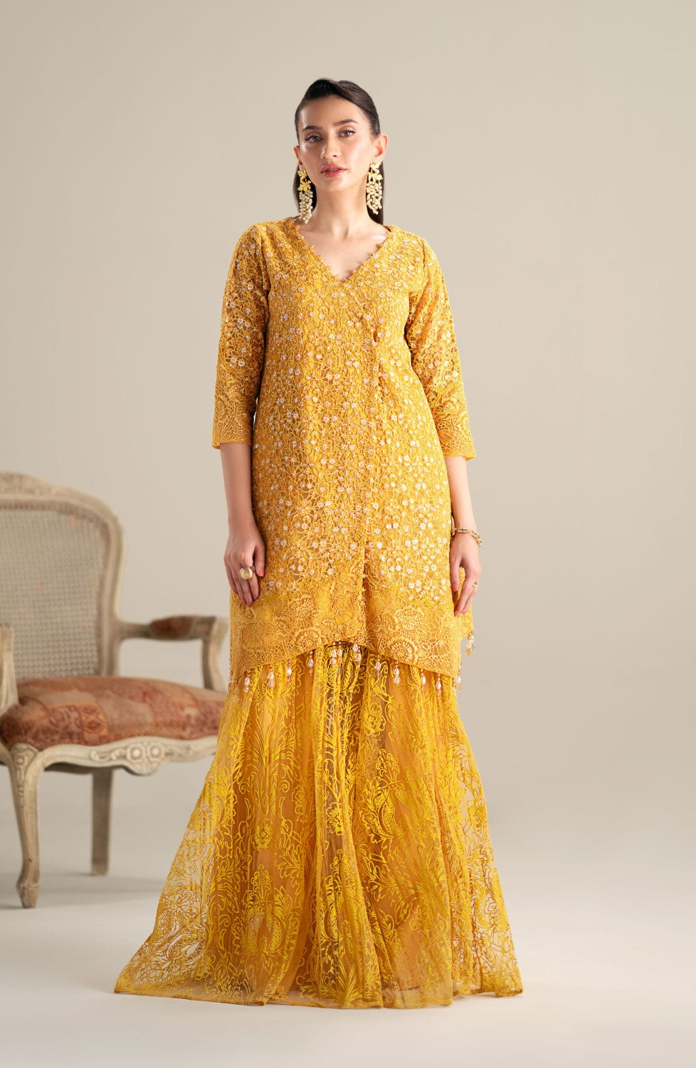 Maryum N Maria | Lagom Ready to Wear | PETUNIA - MS-24220 - by - Libasekhas UK - Registered Vendor of : Maryum N Maria - 100% Original Designer Dresss