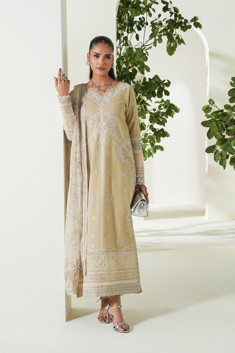 Maryum N Maria | Soiree Lawn | Summer Sand - by - Libasekhas UK - Registered Vendor of : Maryam N Maria - 100% Original Designer Dresss