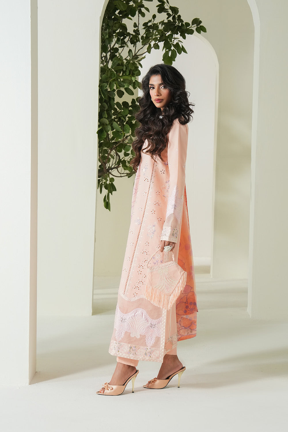 Maryum N Maria | Soiree Lawn | Peachy Delight - by - Libasekhas UK - Registered Vendor of : Maryam N Maria - 100% Original Designer Dresss