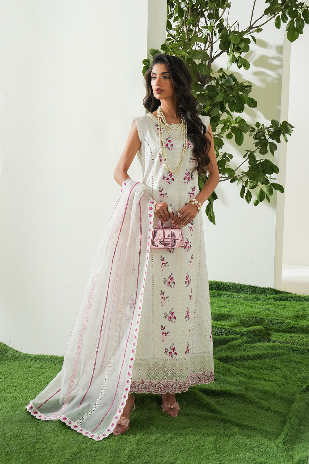 Maryum N Maria | Soiree Lawn |  Frosted Meadow - by - Libasekhas UK - Registered Vendor of : Maryam N Maria - 100% Original Designer Dresss