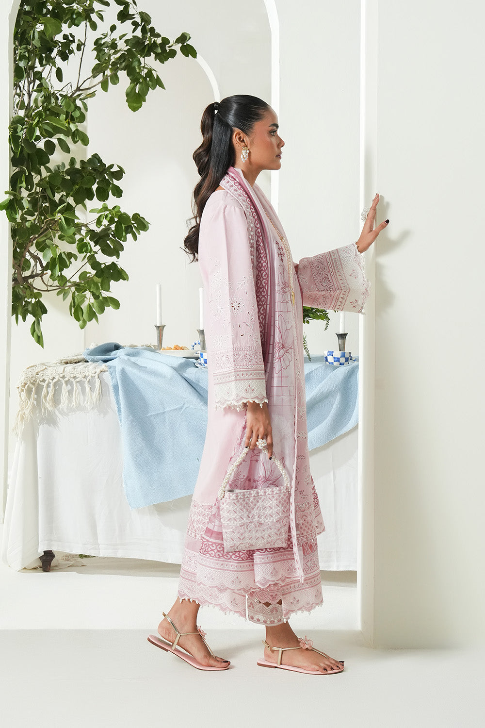 Maryum N Maria | Soiree Lawn | Salmon - by - Libasekhas UK - Registered Vendor of : Maryam N Maria - 100% Original Designer Dresss