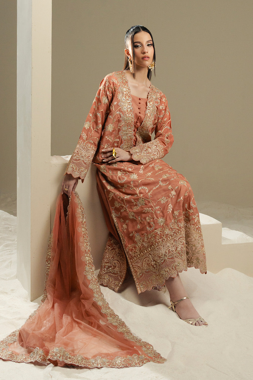 Maryum N Maria | Lyla Pret | SOLEIL - MS50382 - by Libasekhas UK - Registered Vendor of : Maryum N Maria - 100% Original Designer Dress