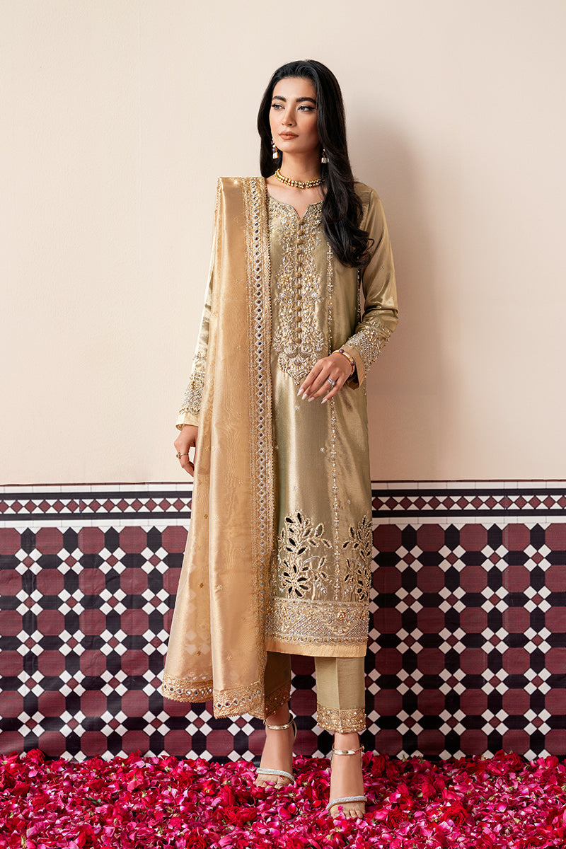 Mushq | Sunehri Lama Silk | Soraya - by Libasekhas UK - Registered Vendor of : Mushq - 100% Original Designer Dress
