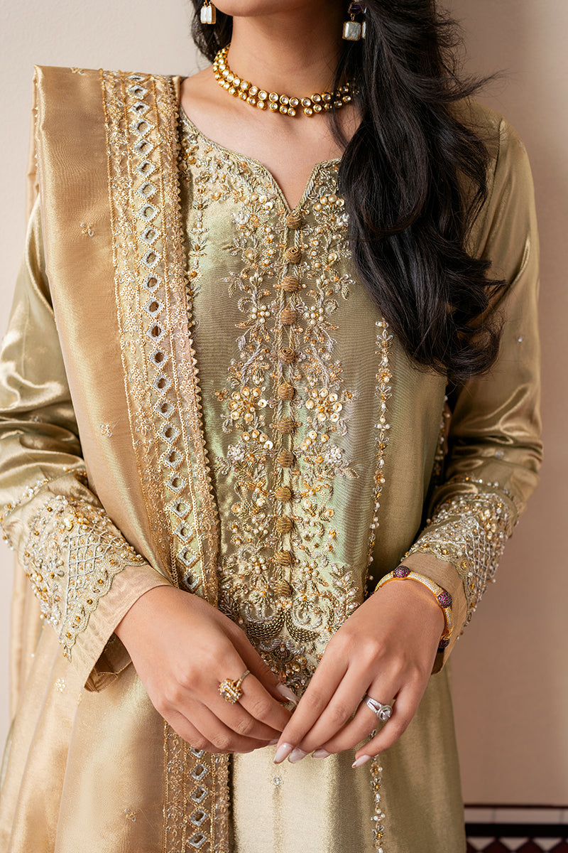 Mushq | Sunehri Lama Silk | Soraya - by Libasekhas UK - Registered Vendor of : Mushq - 100% Original Designer Dress