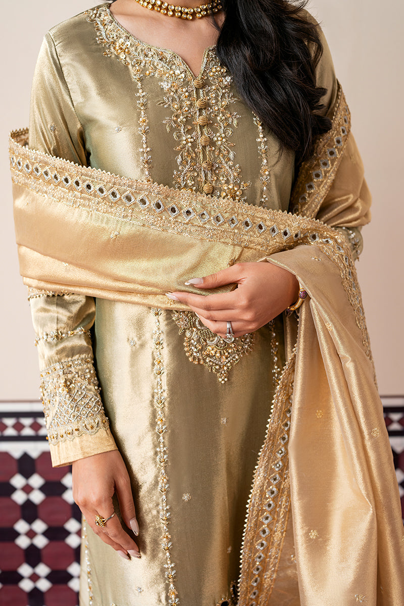 Mushq | Sunehri Lama Silk | Soraya - by Libasekhas UK - Registered Vendor of : Mushq - 100% Original Designer Dress