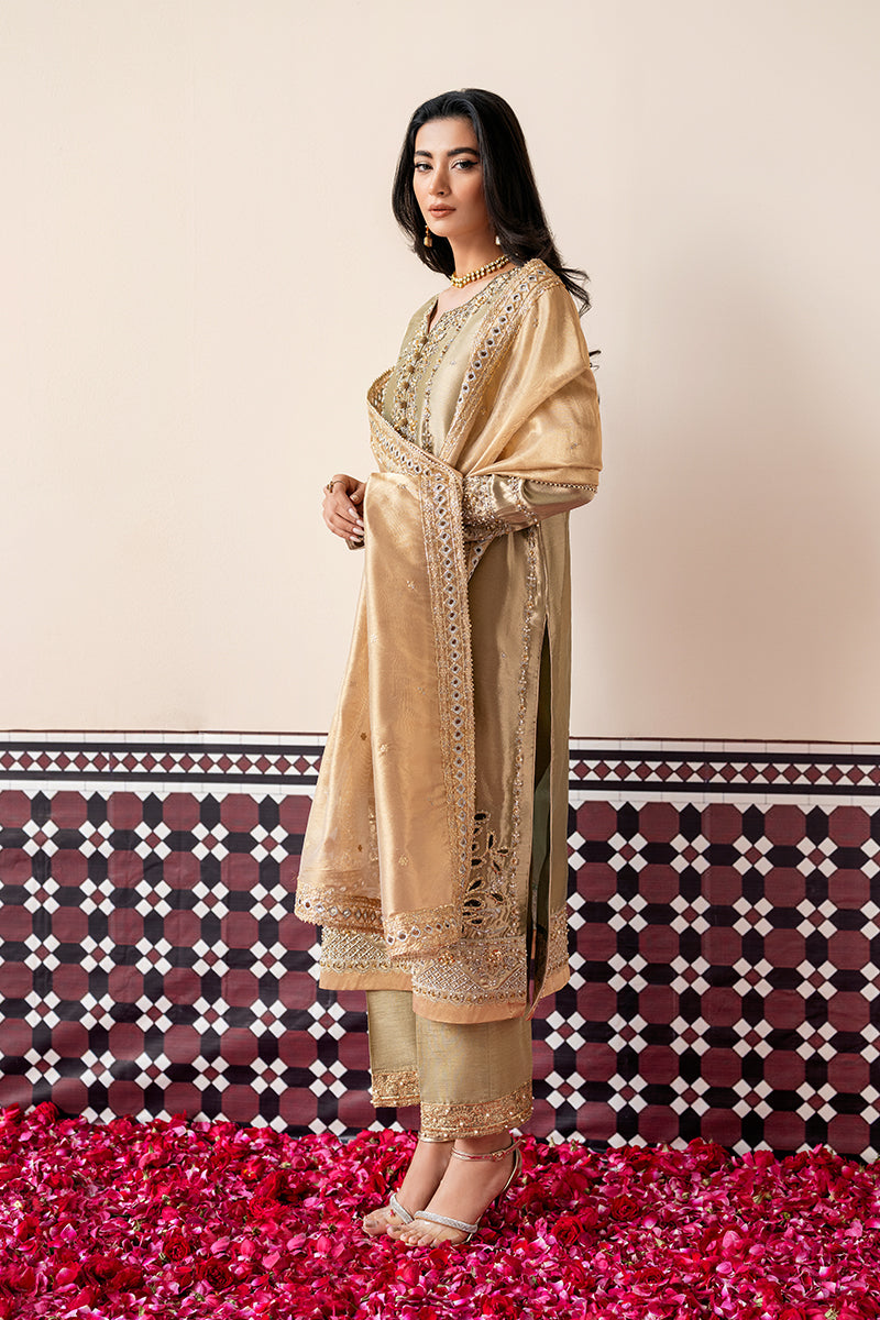 Mushq | Sunehri Lama Silk | Soraya - by Libasekhas UK - Registered Vendor of : Mushq - 100% Original Designer Dress