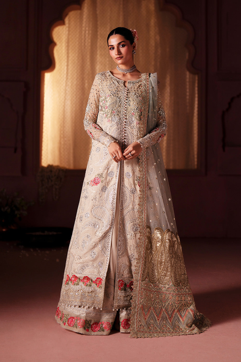 Maryum N Maria | Luxury Silk | ENGAGEMENT HUES - MSS5903 - by Libasekhas UK - Registered Vendor of : Maryum N Maria - 100% Original Designer Dress