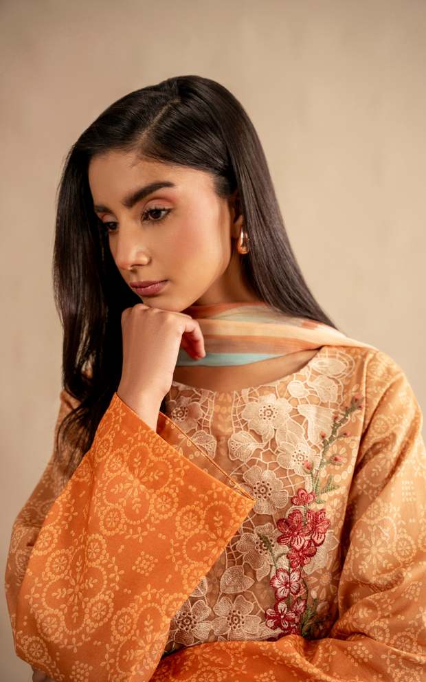 Asifa and Nabeel | Meraki SUmmer 26 | Peach Sorbet MSSL-02 - by Libasekhas UK - Registered Vendor of : Asifa and Nabeel - 100% Original Designer Dress