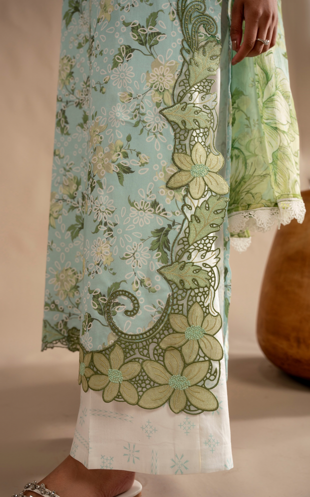 Asifa and Nabeel | Meraki SUmmer 26 | Mint Mosaic MSSL-12 - by Libasekhas UK - Registered Vendor of : Asifa and Nabeel - 100% Original Designer Dress