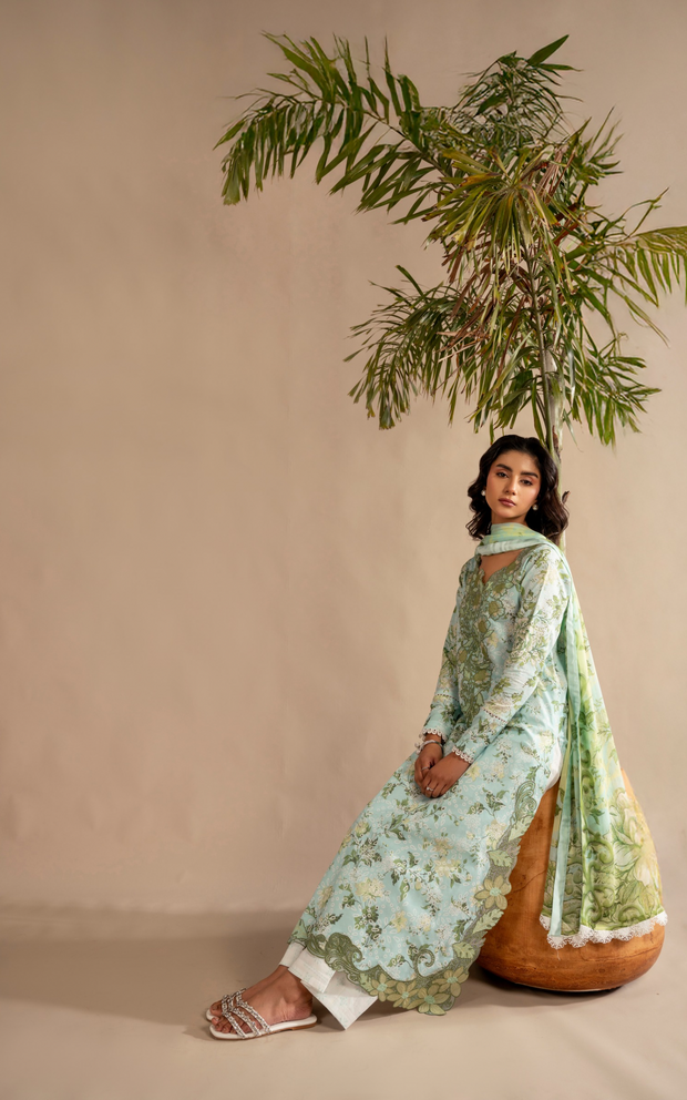 Asifa and Nabeel | Meraki SUmmer 26 | Mint Mosaic MSSL-12 - by Libasekhas UK - Registered Vendor of : Asifa and Nabeel - 100% Original Designer Dress