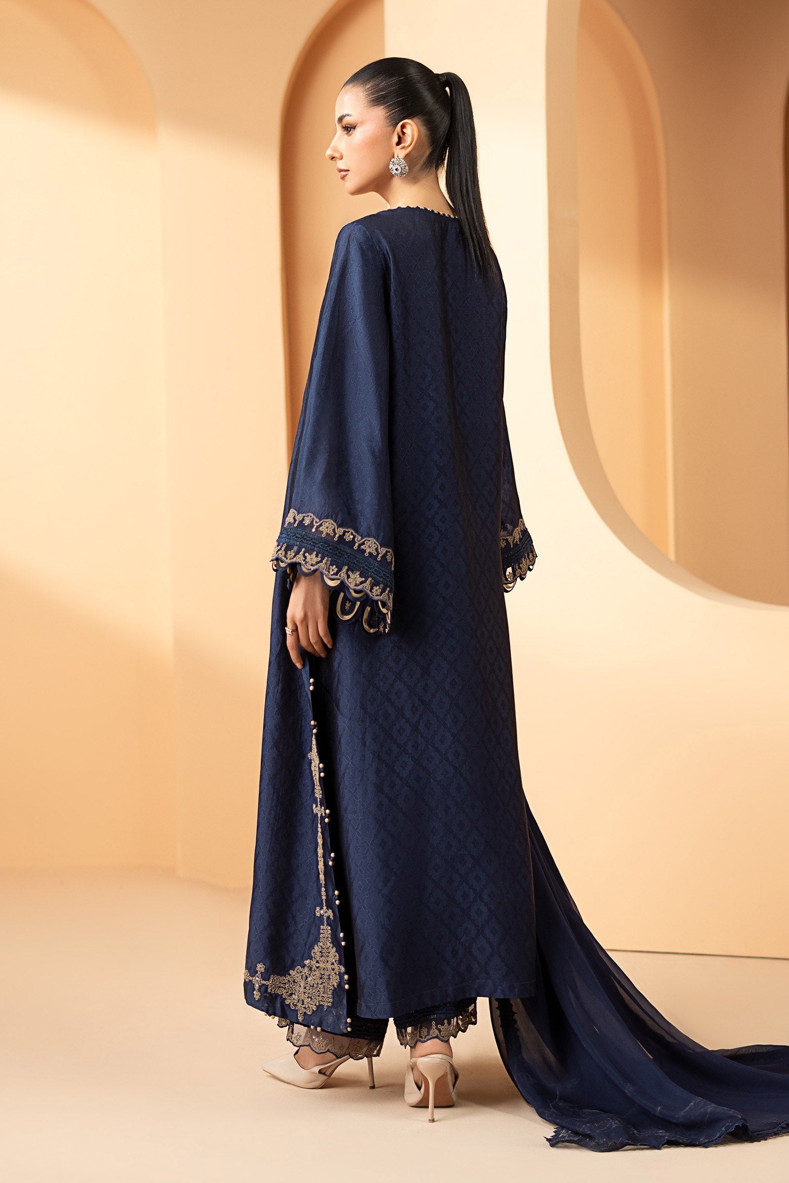 Maria B | Luxury Formals | MST-EF26-11-Blue - by Libasekhas UK - Registered Vendor of : Maria B - 100% Original Designer Dress
