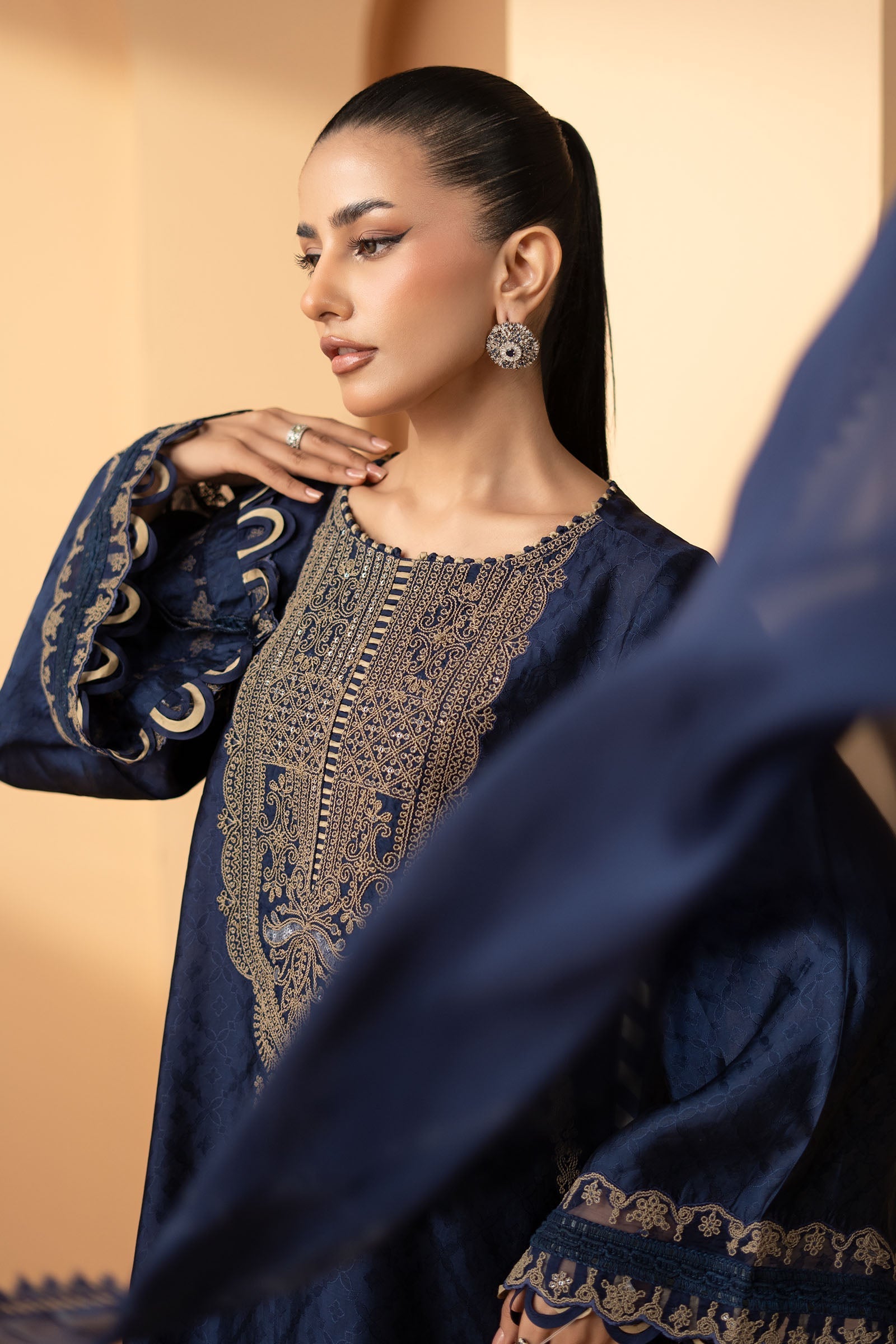 Maria B | Luxury Formals | MST-EF26-11-Blue - by Libasekhas UK - Registered Vendor of : Maria B - 100% Original Designer Dress