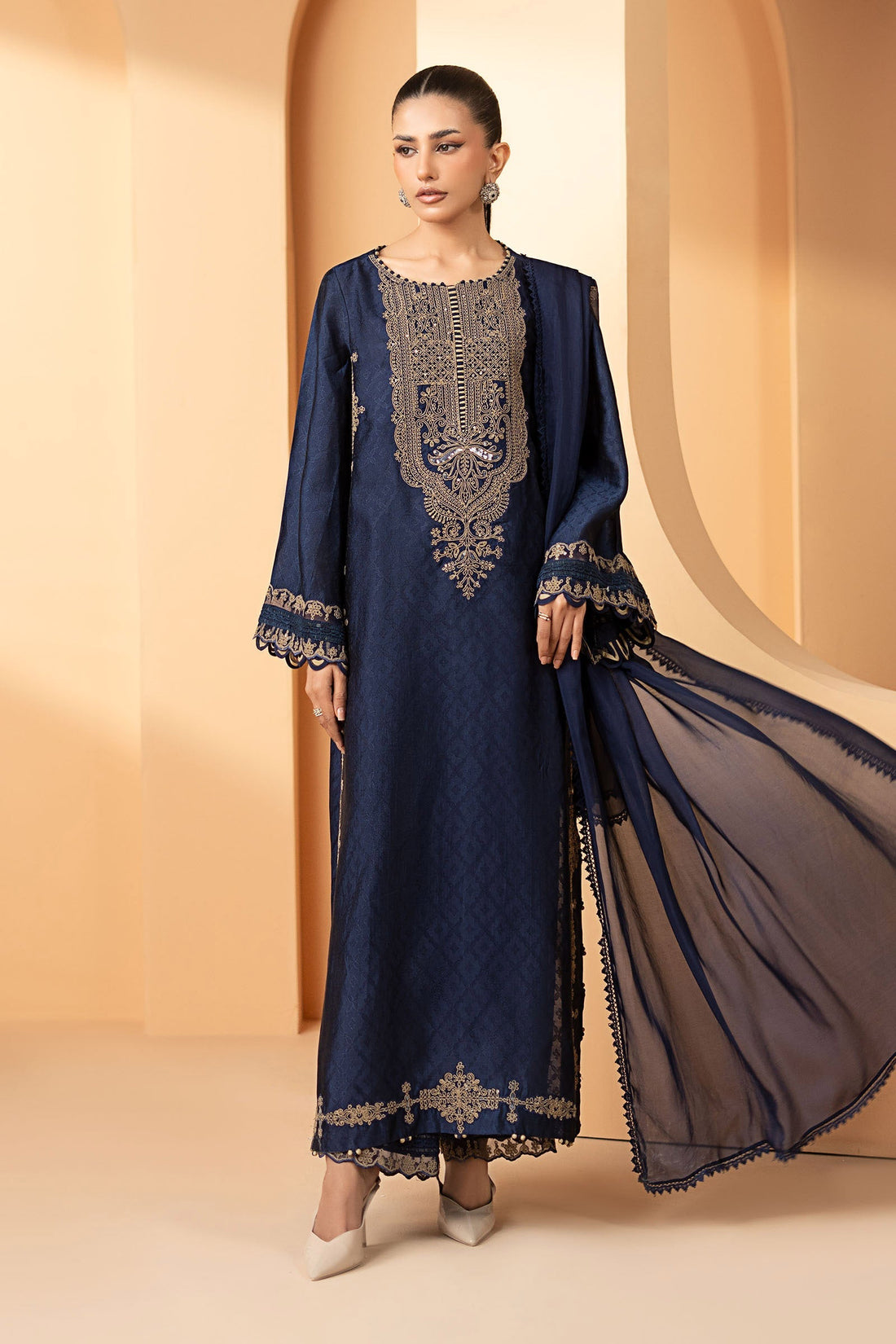 Maria B | Luxury Formals | MST-EF26-11-Blue - by Libasekhas UK - Registered Vendor of : Maria B - 100% Original Designer Dress