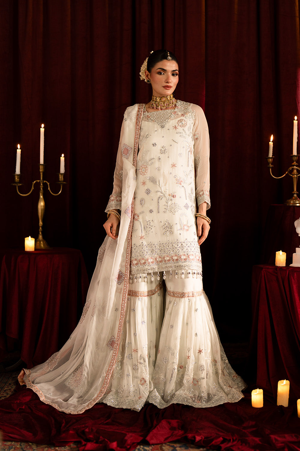 Maryum n Maria | Farda Formals | BEYAZ - by Libasekhas UK - Registered Vendor of : Maryum n Maria - 100% Original Designer Dress