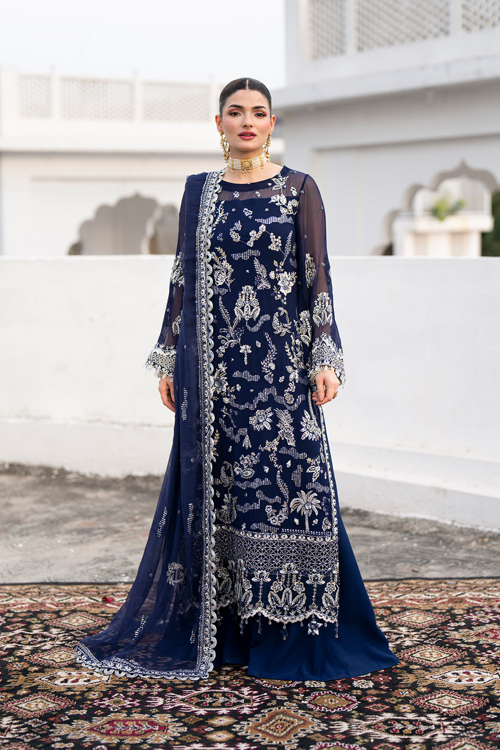 Maryum n Maria | Farda Formals | LACIVERT - by Libasekhas UK - Registered Vendor of : Maryum n Maria - 100% Original Designer Dress