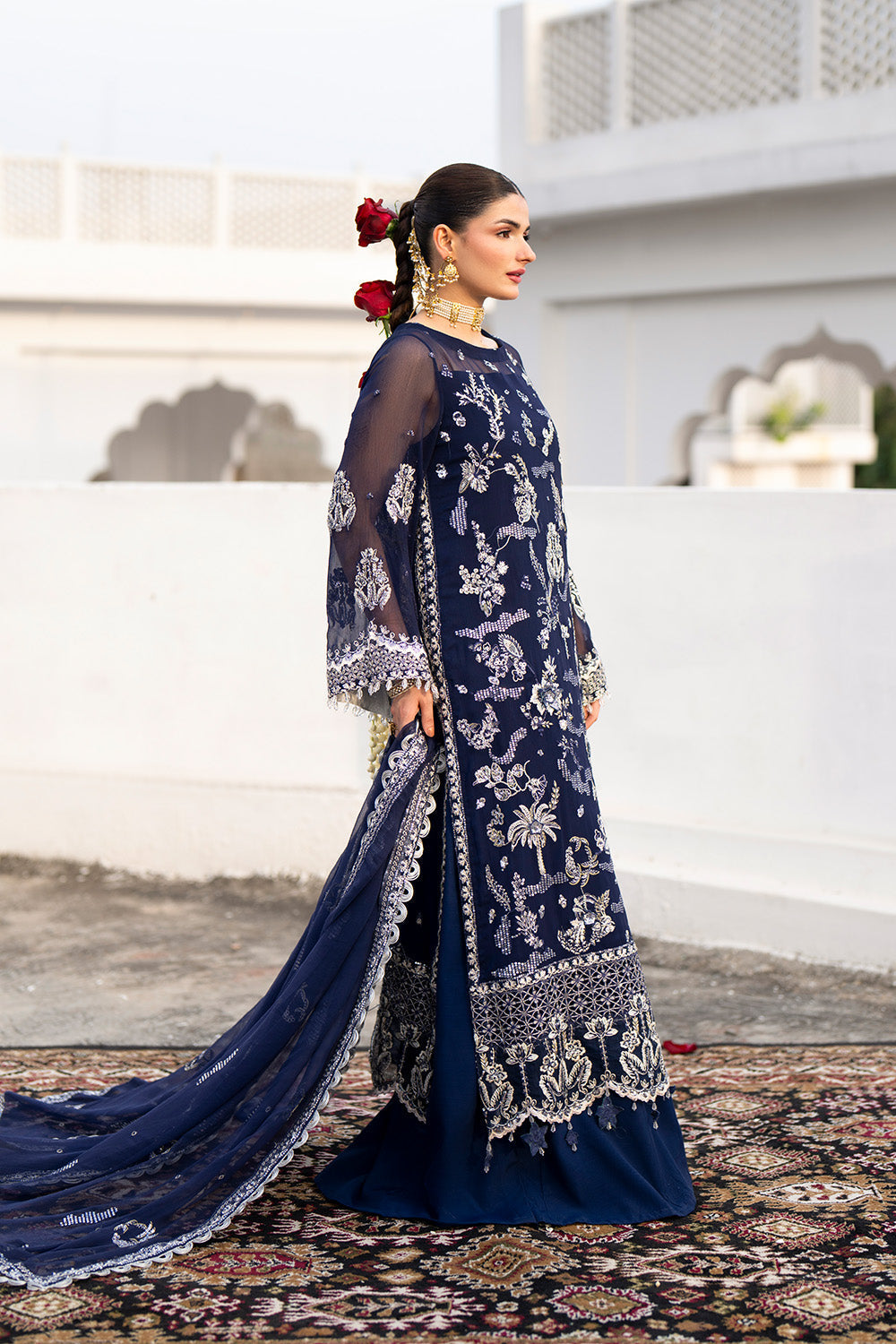 Maryum n Maria | Farda Formals | LACIVERT - by Libasekhas UK - Registered Vendor of : Maryum n Maria - 100% Original Designer Dress