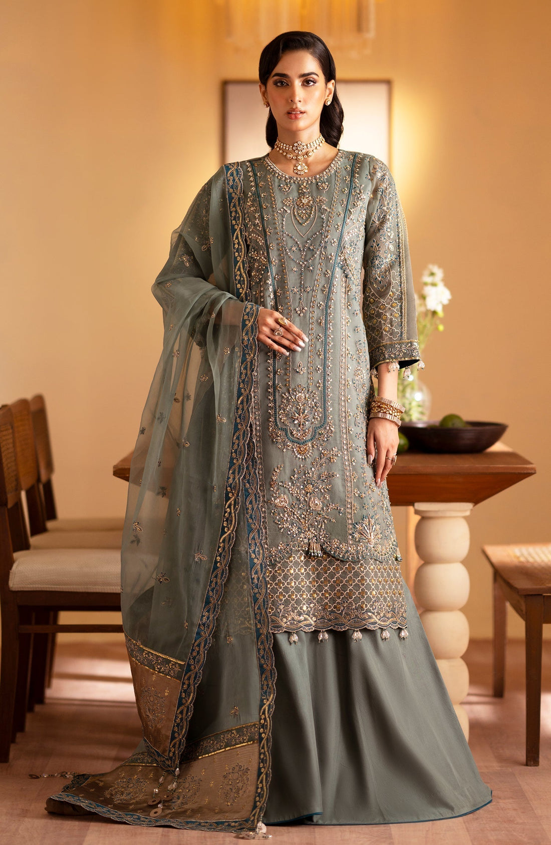 Emaan Adeel | Romansiyyah Luxury Formals 24 | Roheen - by - Libasekhas UK - Registered Vendor of : Emaan Adeel - 100% Original Designer Dresss