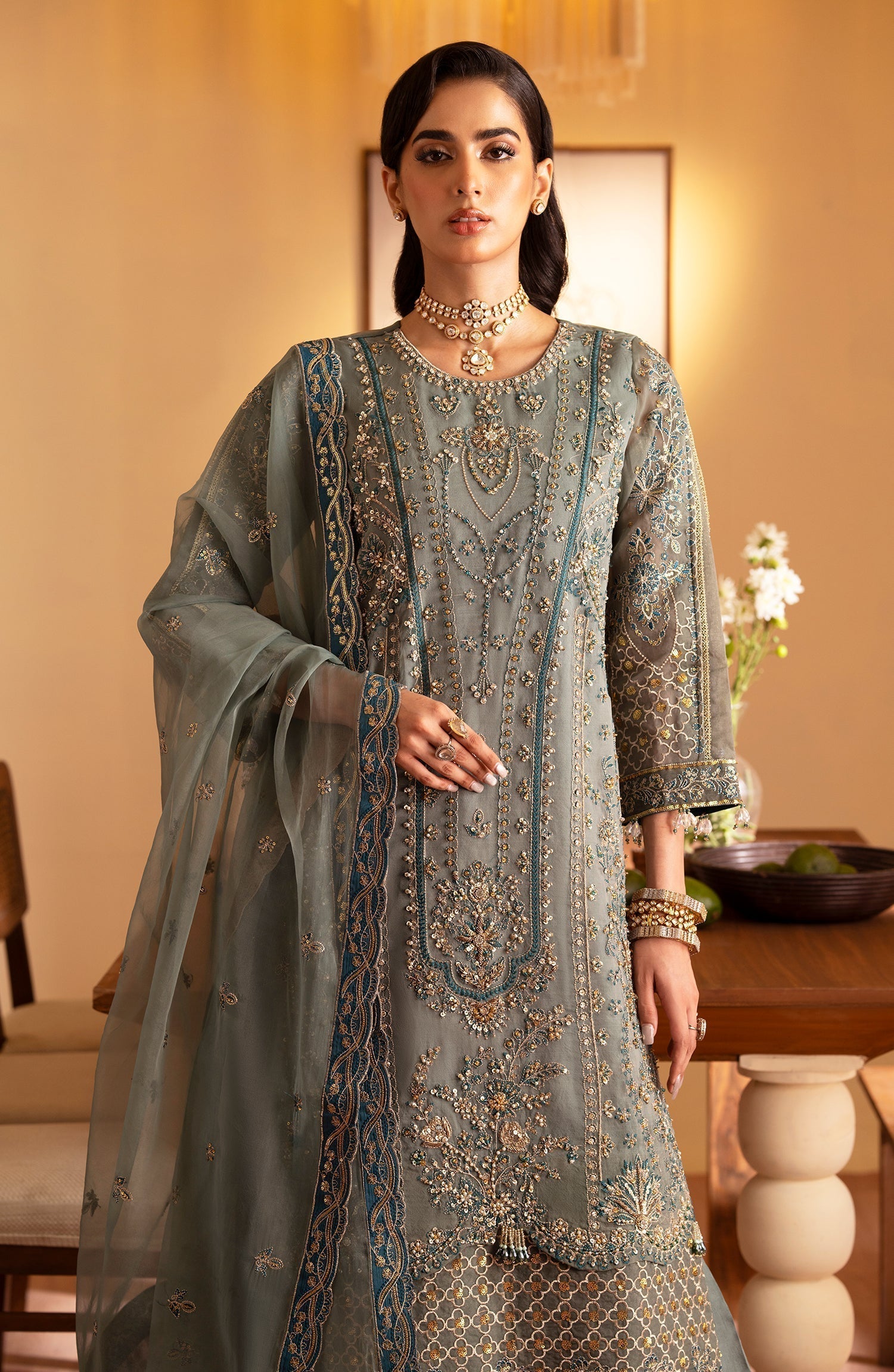 Emaan Adeel | Romansiyyah Luxury Formals 24 | Roheen - by - Libasekhas UK - Registered Vendor of : Emaan Adeel - 100% Original Designer Dresss
