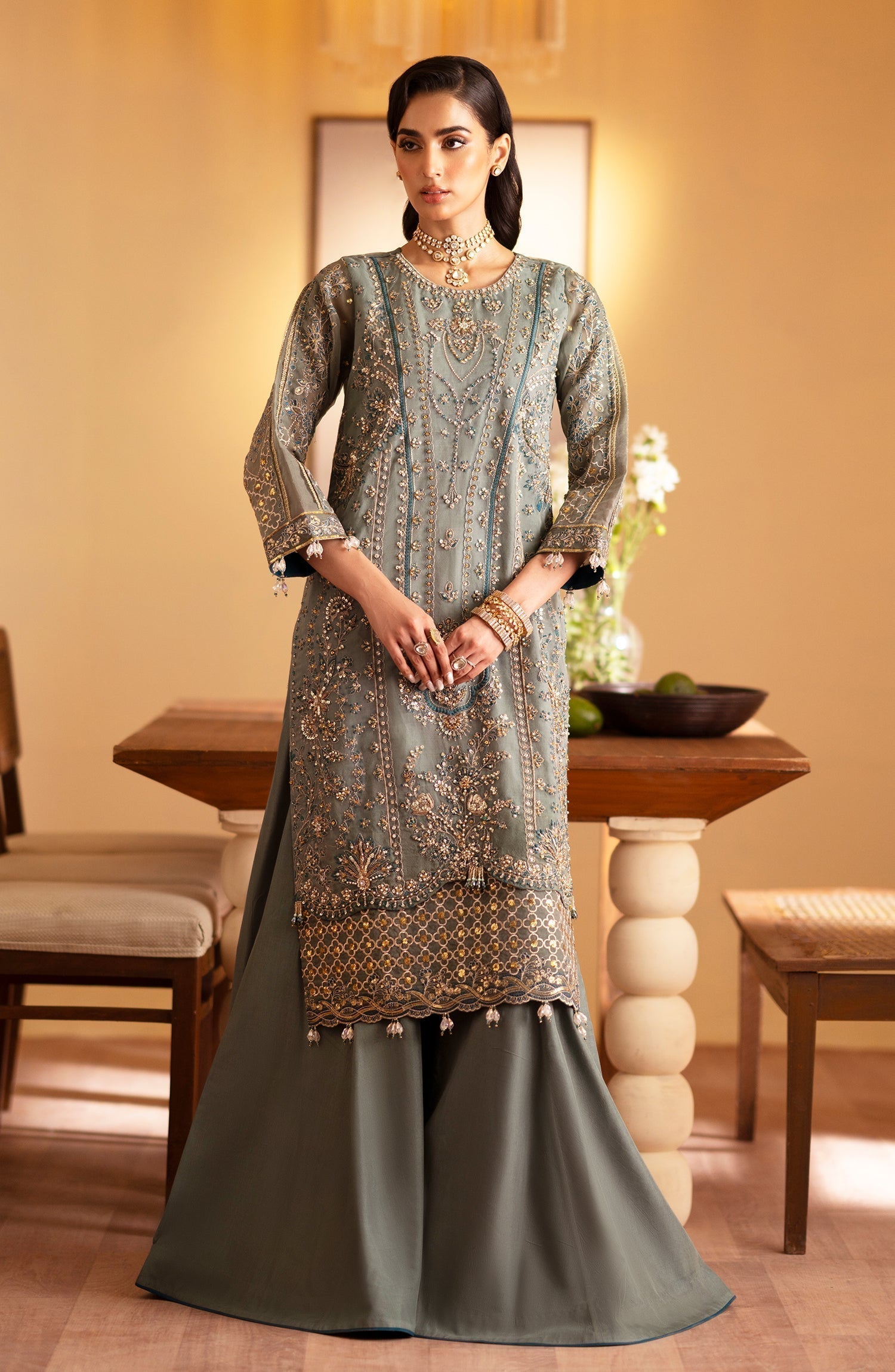 Emaan Adeel | Romansiyyah Luxury Formals 24 | Roheen - by - Libasekhas UK - Registered Vendor of : Emaan Adeel - 100% Original Designer Dresss