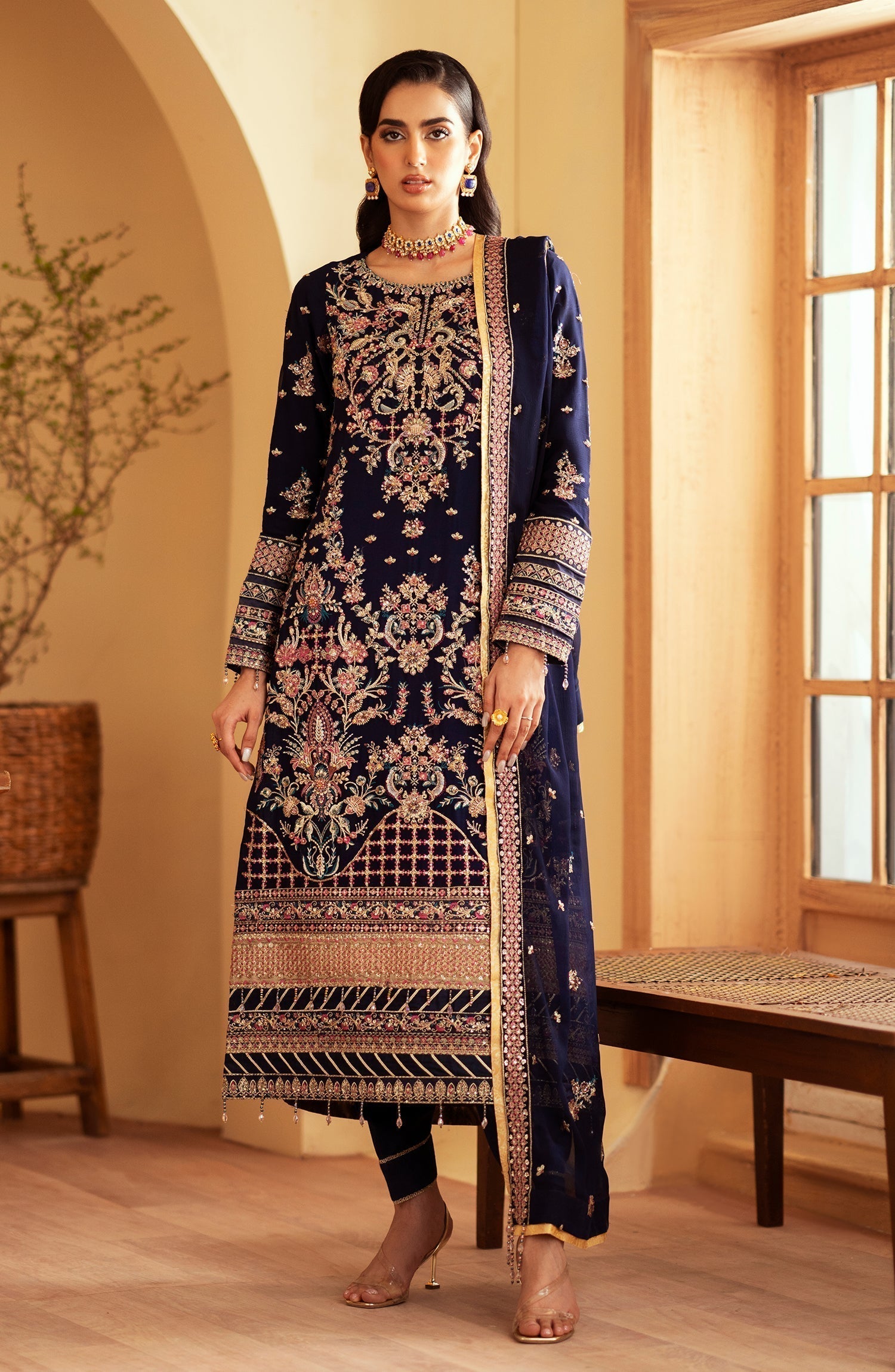 Emaan Adeel | Romansiyyah Luxury Formals 24 | Nageena - by - Libasekhas UK - Registered Vendor of : Emaan Adeel - 100% Original Designer Dresss