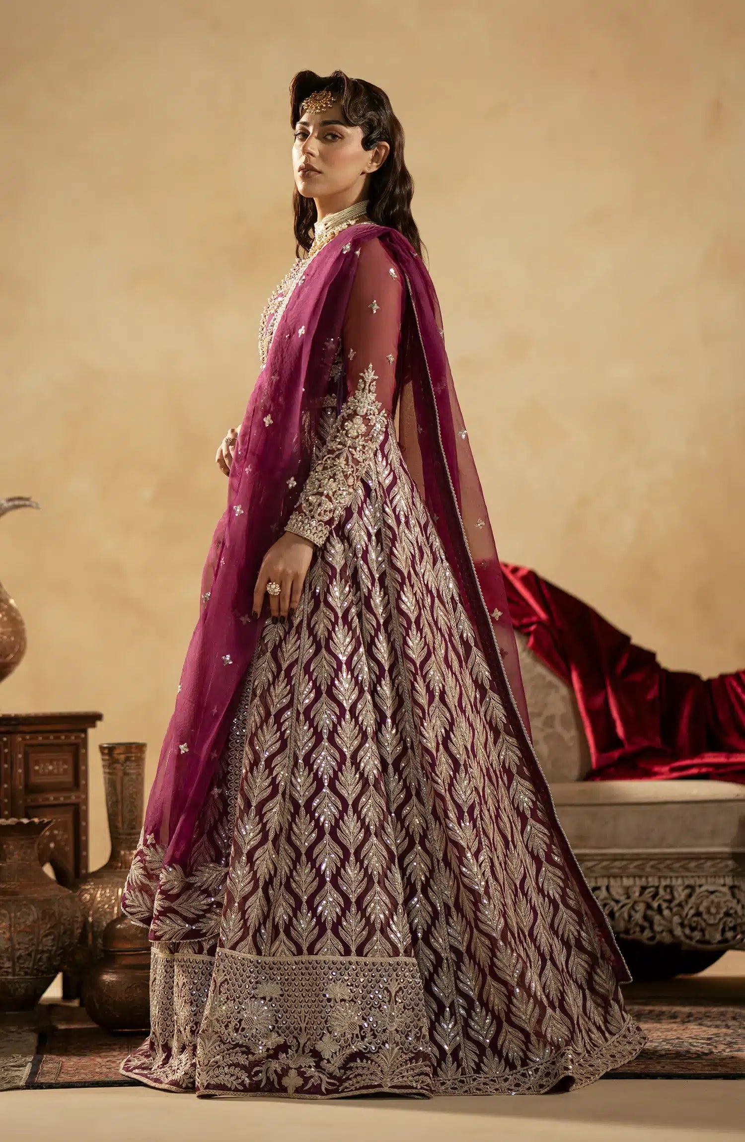 Maryum N Maria | Zamani Beghum Formals 23 | Ametyst-(MW23-512) - by - Libasekhas UK - Registered Vendor of : Maryum N Maria - 100% Original Designer Dresss