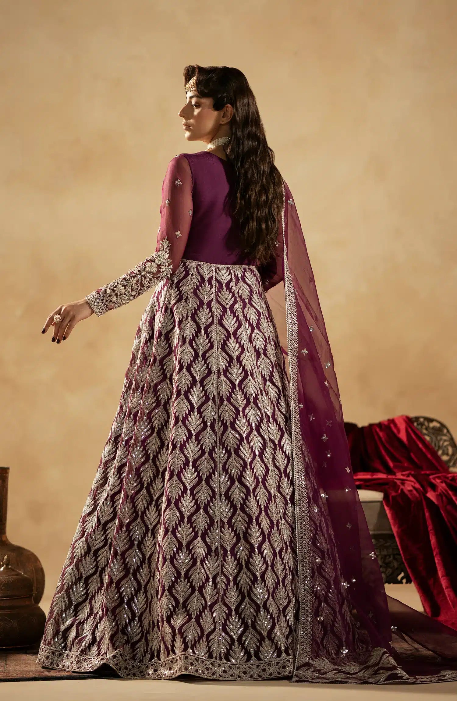 Maryum N Maria | Zamani Beghum Formals 23 | Ametyst-(MW23-512) - by - Libasekhas UK - Registered Vendor of : Maryum N Maria - 100% Original Designer Dresss