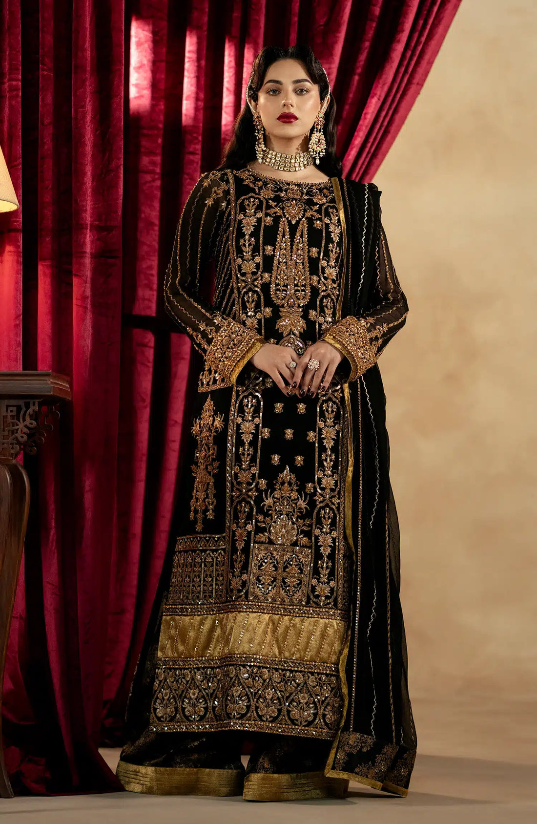 Maryum N Maria | Zamani Beghum Formals 23 | Amber-(MW23-519) - by - Libasekhas UK - Registered Vendor of : Maryum N Maria - 100% Original Designer Dresss