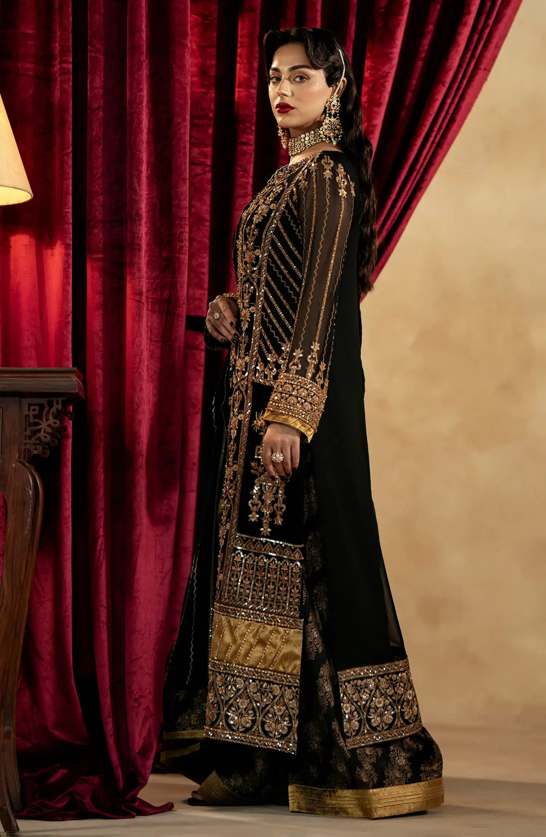 Maryum N Maria | Zamani Beghum Formals 23 | Amber-(MW23-519) - by - Libasekhas UK - Registered Vendor of : Maryum N Maria - 100% Original Designer Dresss