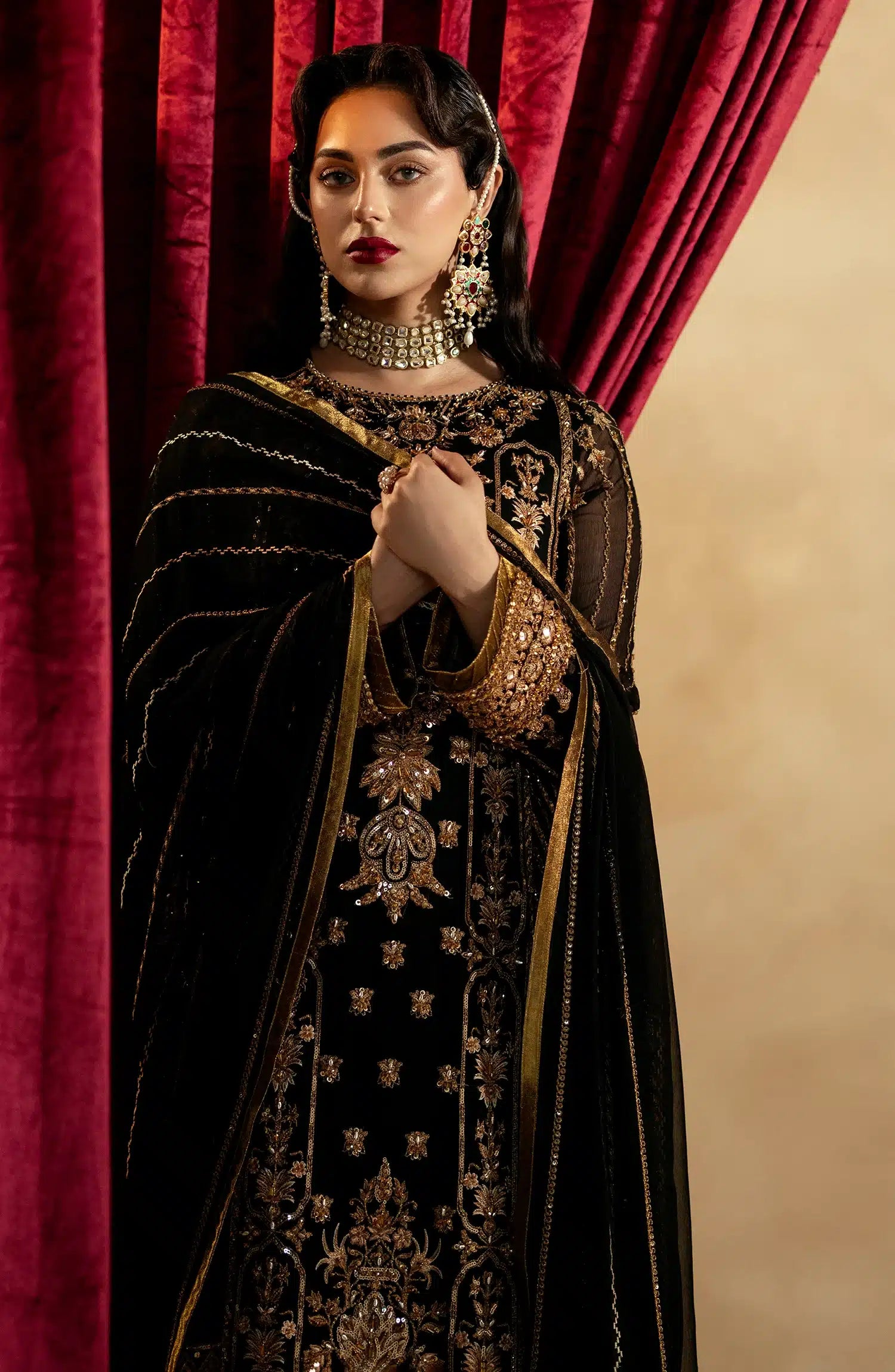 Maryum N Maria | Zamani Beghum Formals 23 | Amber-(MW23-519) - by - Libasekhas UK - Registered Vendor of : Maryum N Maria - 100% Original Designer Dresss