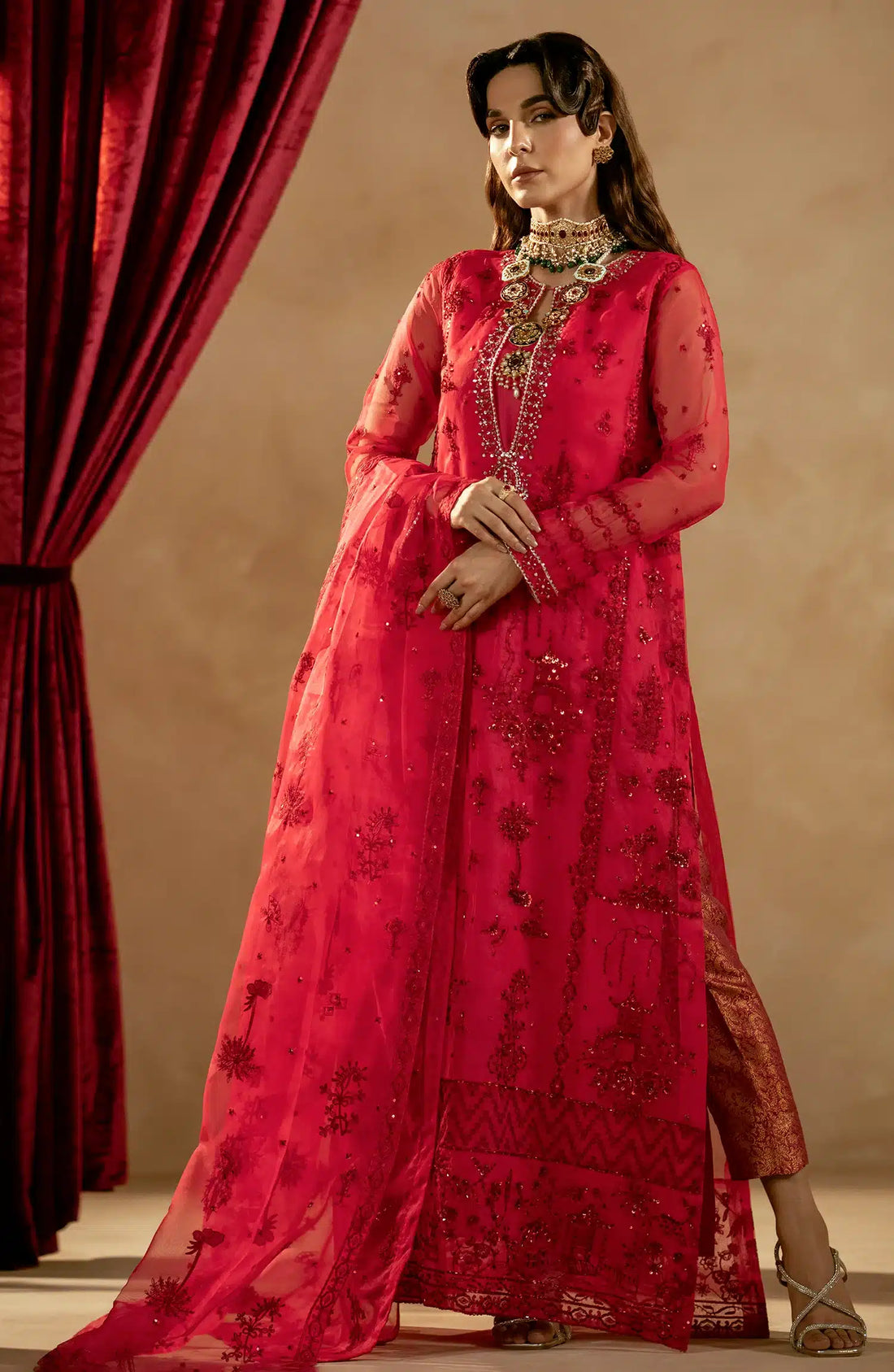 Maryum N Maria | Zamani Beghum Formals 23 | Tourmaline-(MW23-513) - by - Libasekhas UK - Registered Vendor of : Maryum N Maria - 100% Original Designer Dresss