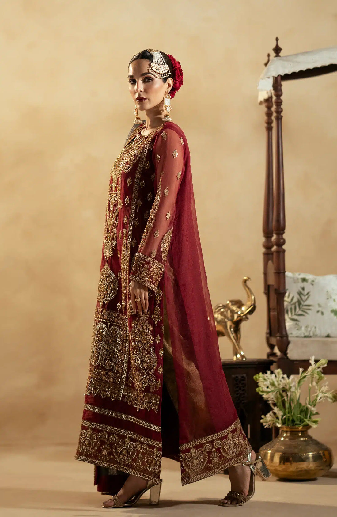 Maryum N Maria | Zamani Beghum Formals 23 | Ruby-(MW23-517) - by - Libasekhas UK - Registered Vendor of : Maryum N Maria - 100% Original Designer Dresss