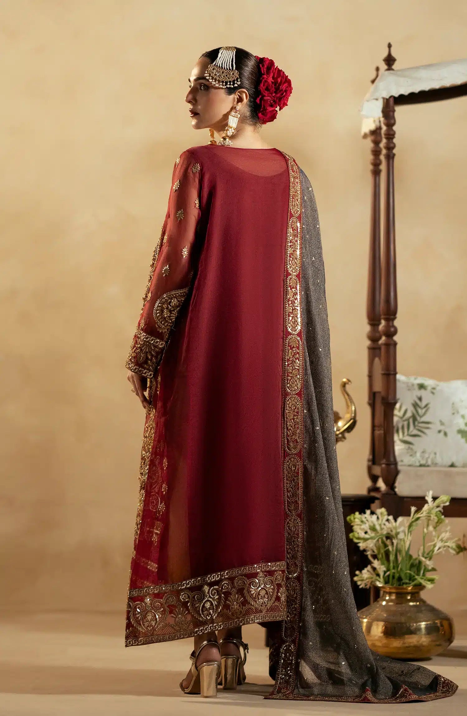 Maryum N Maria | Zamani Beghum Formals 23 | Ruby-(MW23-517) - by - Libasekhas UK - Registered Vendor of : Maryum N Maria - 100% Original Designer Dresss
