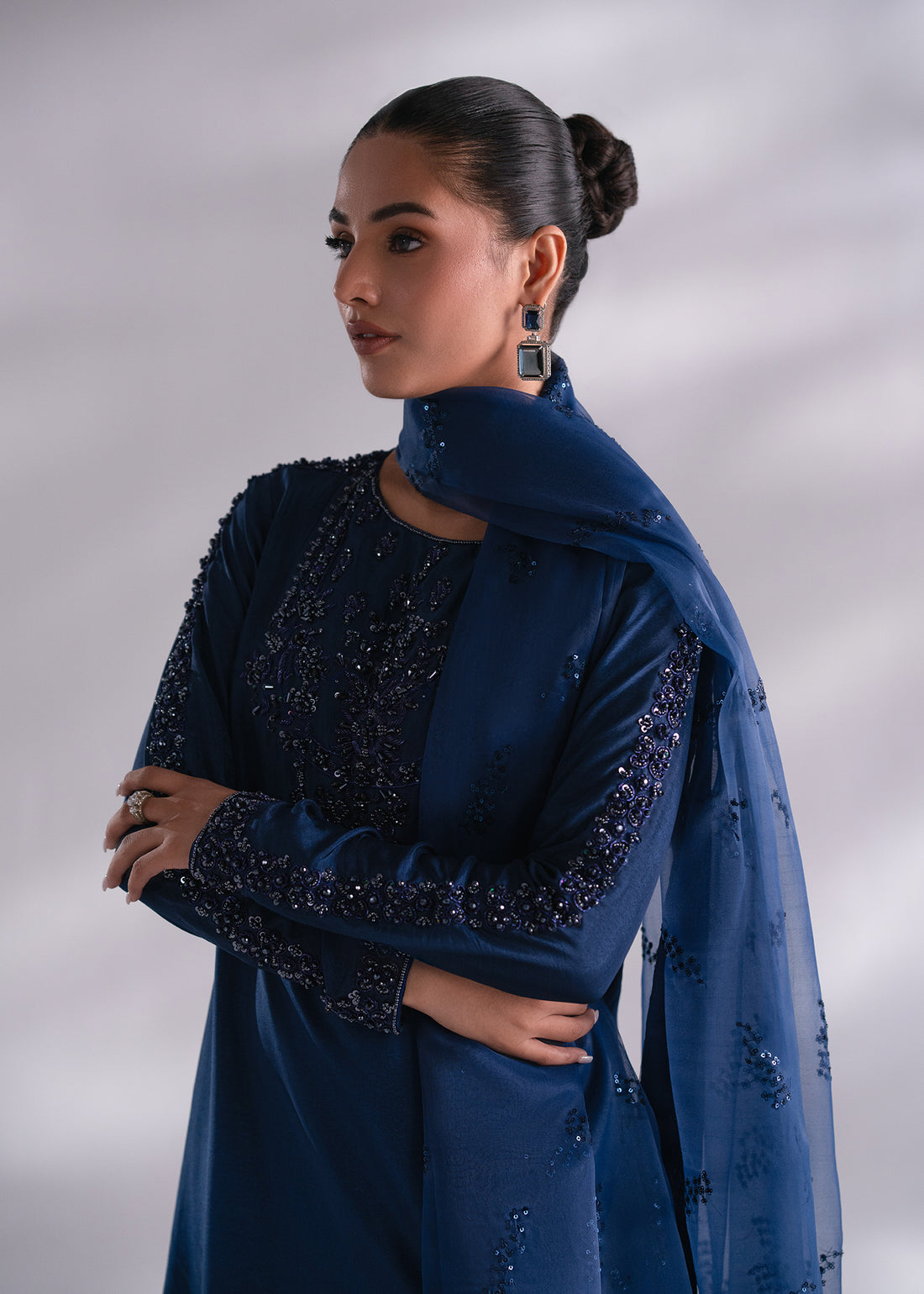 Mehak Yaqoob | Enchante The Luxe Edit | Sapphire - by - Libasekhas UK - Registered Vendor of : Mehak Yaqoob - 100% Original Designer Dresss
