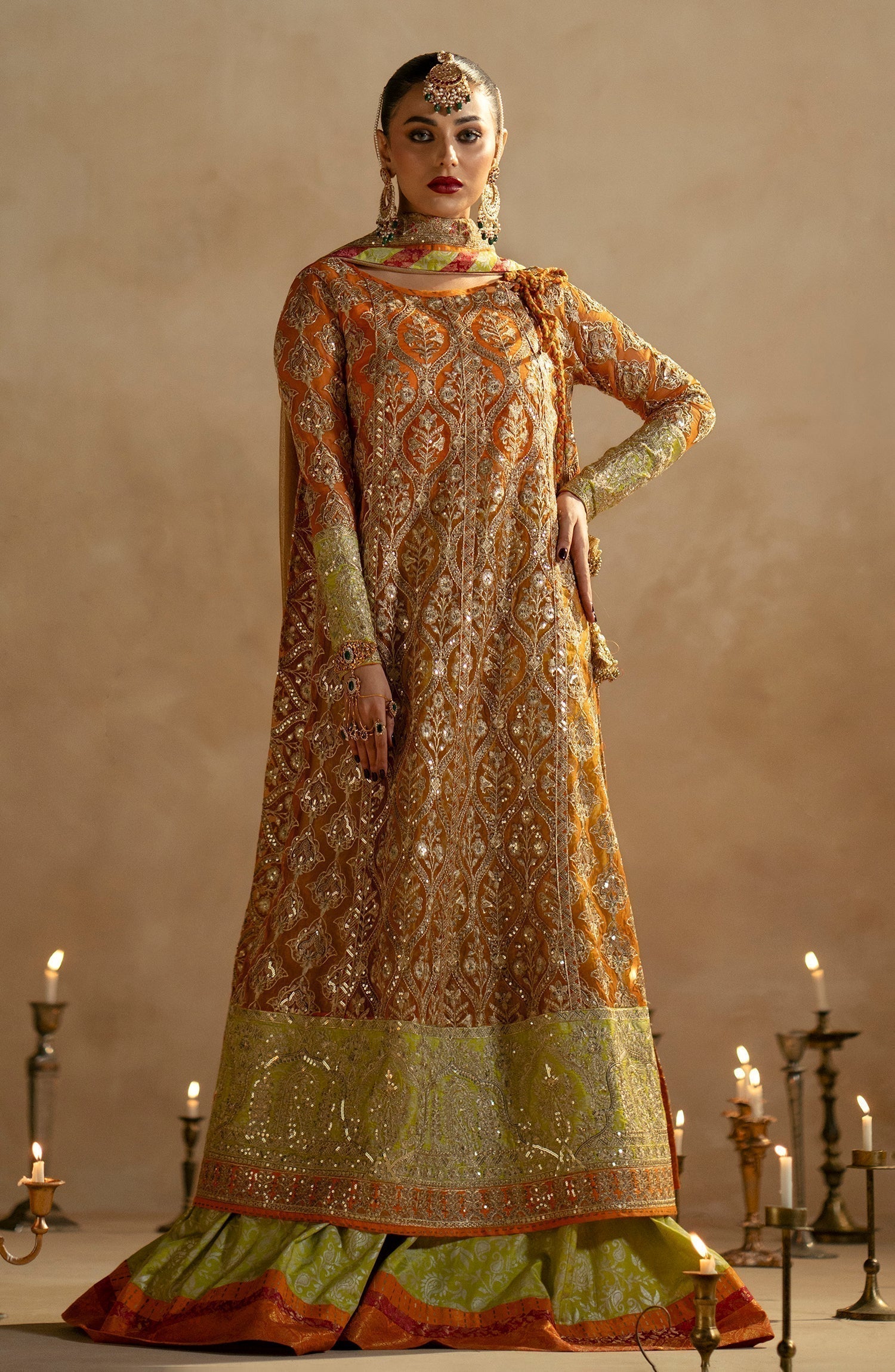 Maryum N Maria | Zamani Beghum Formals 23 | Citrine-(MW23-515) - by - Libasekhas UK - Registered Vendor of : Maryum N Maria - 100% Original Designer Dresss