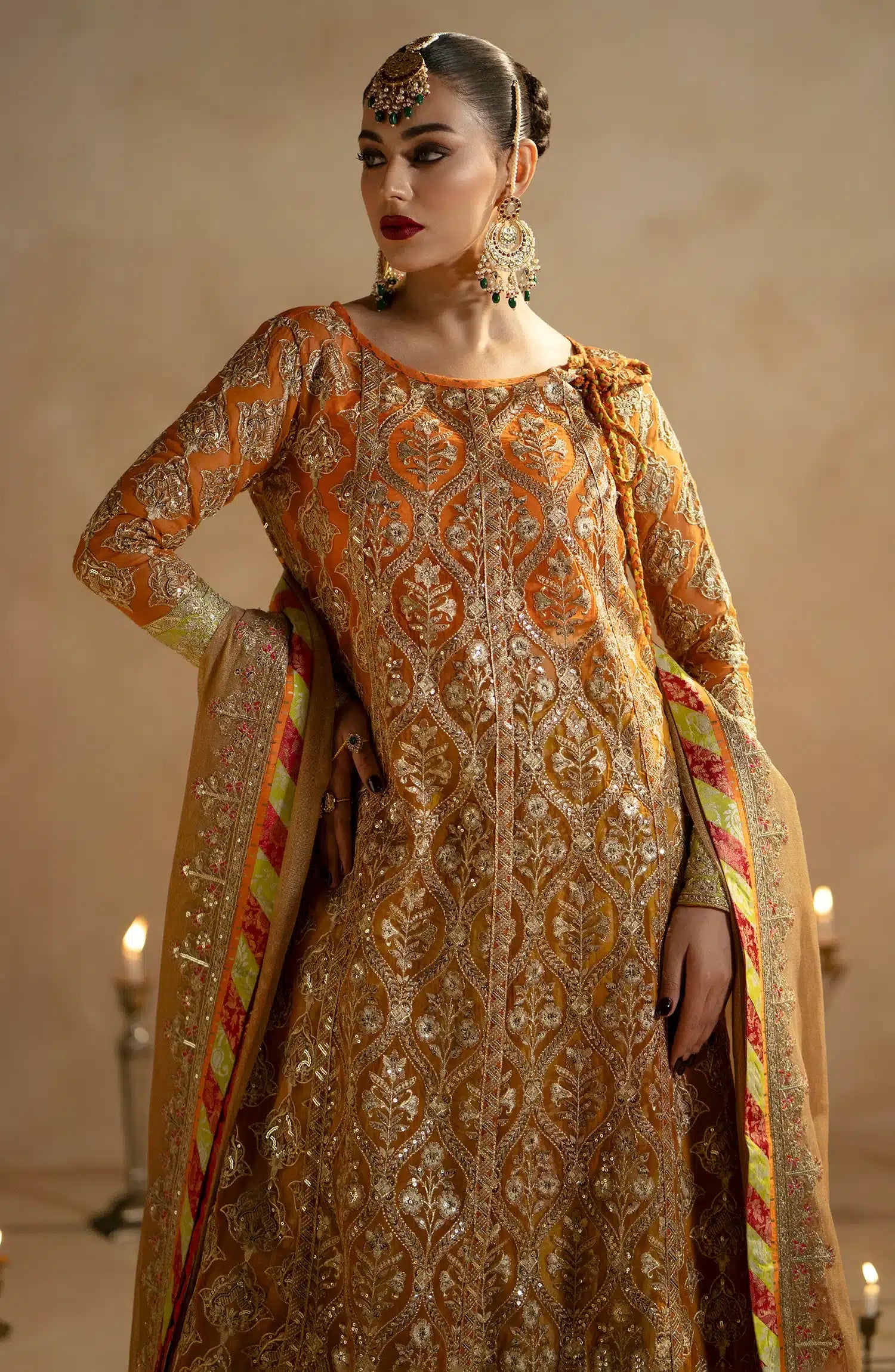 Maryum N Maria | Zamani Beghum Formals 23 | Citrine-(MW23-515) - by - Libasekhas UK - Registered Vendor of : Maryum N Maria - 100% Original Designer Dresss