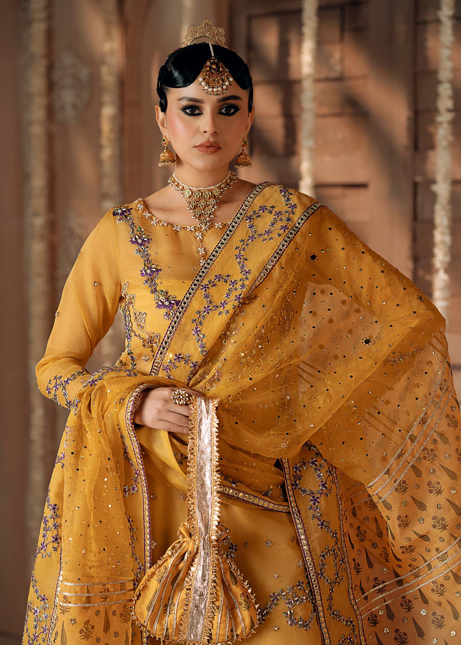Fozia Khalid | Chamakh Dhamakh Wedding Festivity | Mayun - by - Libasekhas UK - Registered Vendor of : Fozia Khalid - 100% Original Designer Dresss