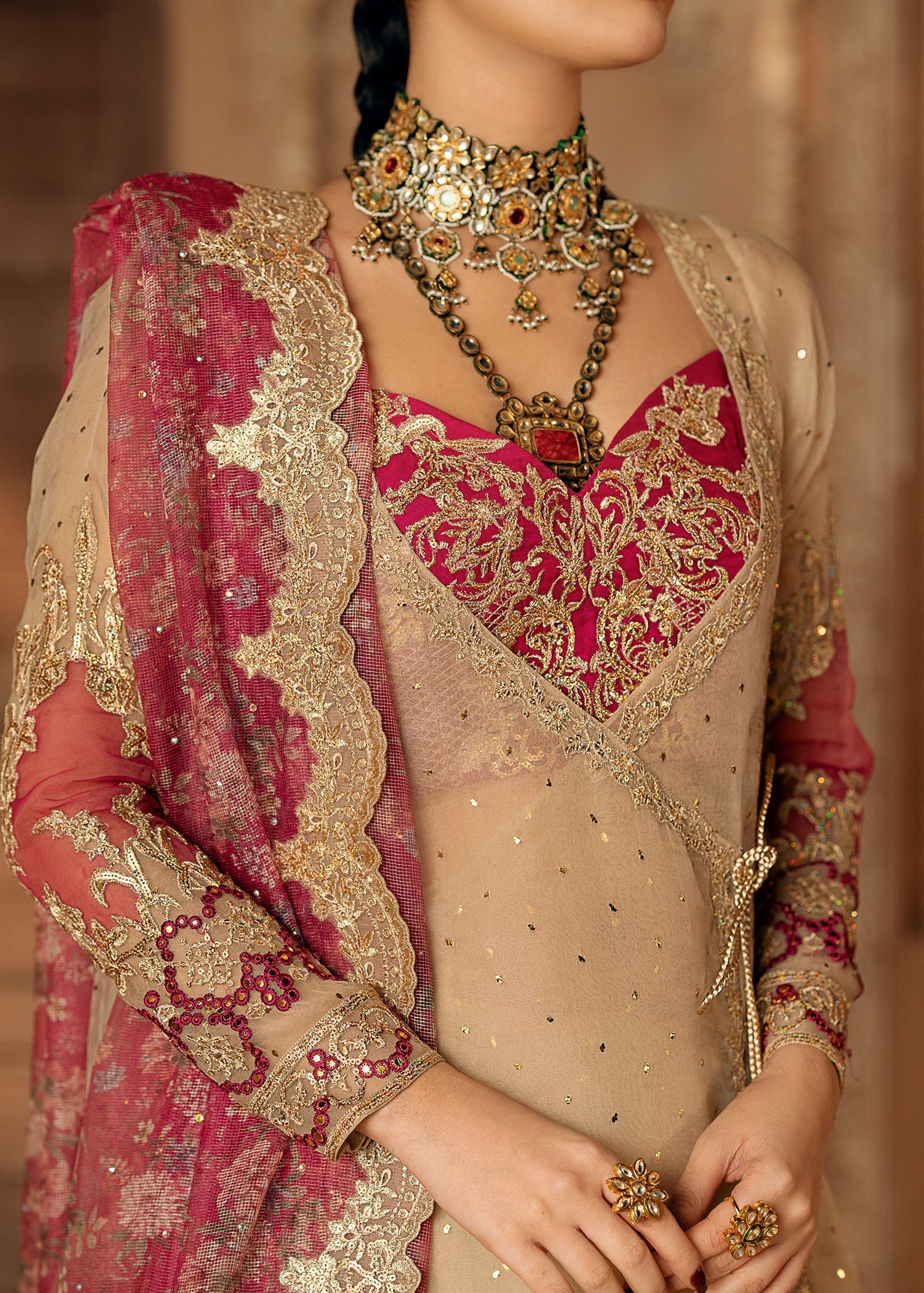 Fozia Khalid | Chamakh Dhamakh Wedding Festivity | Roka - by - Libasekhas UK - Registered Vendor of : Fozia Khalid - 100% Original Designer Dresss