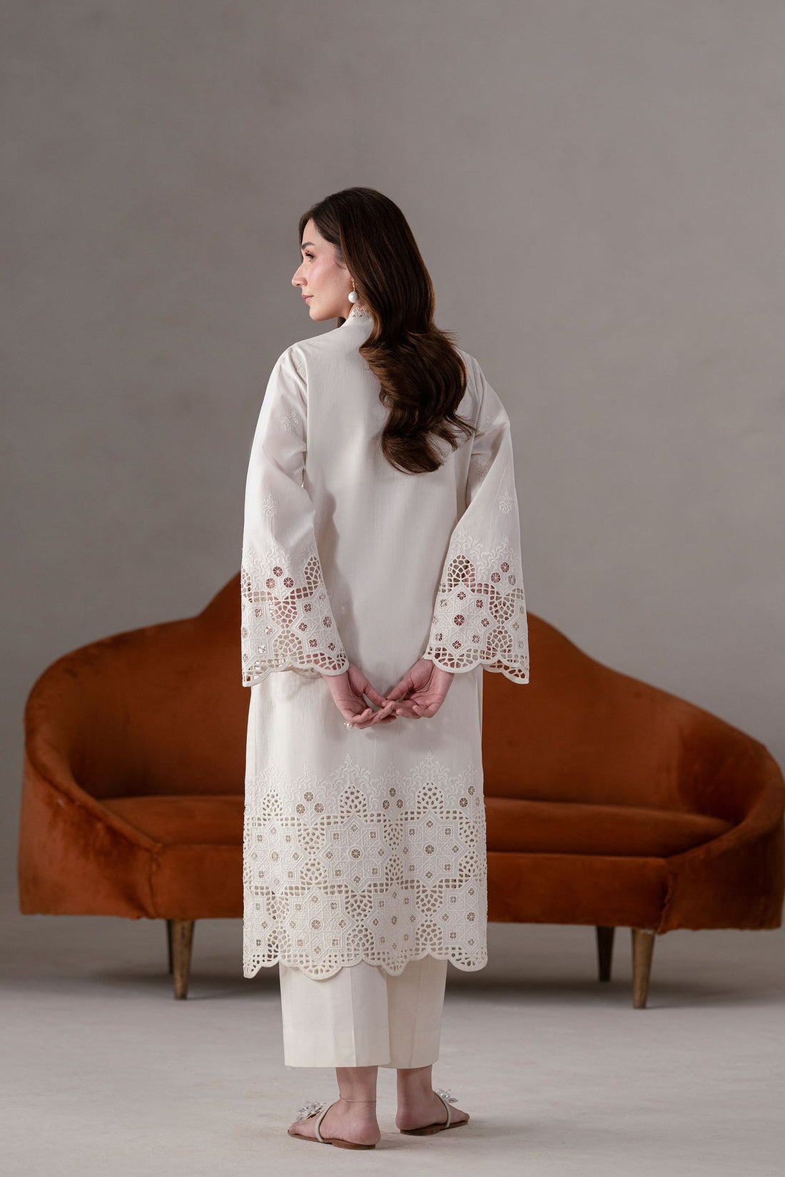 Akbar Aslam | Pret Lawn | Ecru - by - Libasekhas UK - Registered Vendor of : Akbar Aslam - 100% Original Designer Dresss